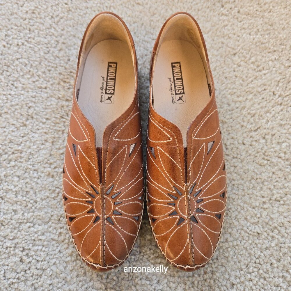 NEW Pikolinos Jerez in "Brandy" Size 37 Italian Leather